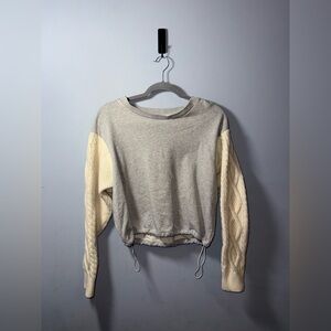 3.1 Phillip Lim women’s French Terry Cable Merino wool sleeve Sweatshirt M GUC